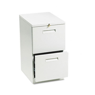 Freestnding lettr pedestal file w/2 file drawers, gray