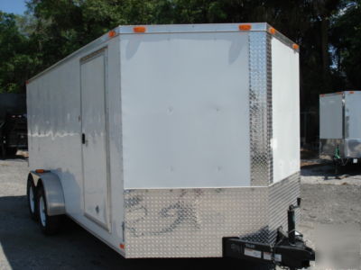 New enclosed trailer 7X16 w/ramp 7 x 16 cargo trailer