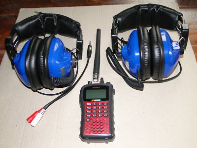 Uniden race racing scanner nascar SC230 w/headsets