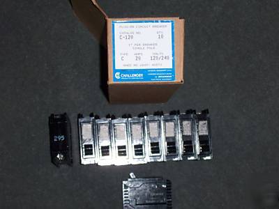 10 challenger circuit breaker c-120 20 amp 120/240