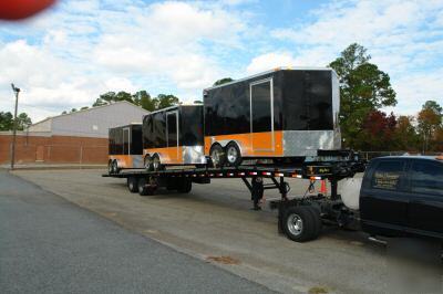 New 7X16 7 x 16 v - nose enclosed cargo trailer ramp 