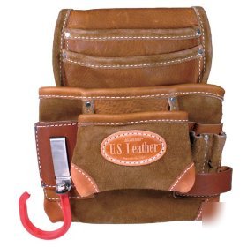 New bucketboss 88823 u.s. leather 4 tier nail bag, 