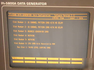 Pulse instruments pi-5800A data generator,extra looping