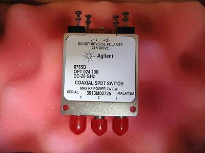 Hp / agilent 8765B coaxial spdt switch dc-20GHZ opt. 24