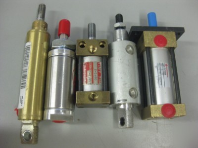 Assorted lot of 5 pneumatic cylinder actuator