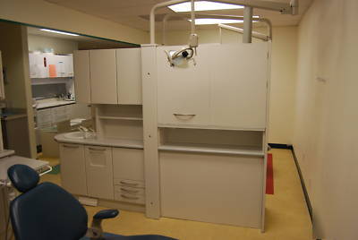 Dental xray light island central cabinet w/ adec lights