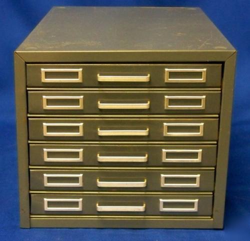 Viking steel 6 drawer card file