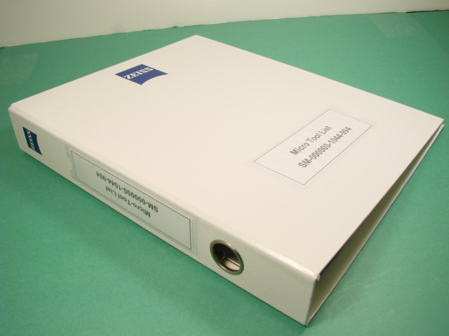 Zeiss axio/KF2 ics/lsm 510Â microscope micro tool manual