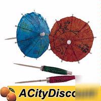 1 case cocktail parasol picks 100 boxes per case pc-par