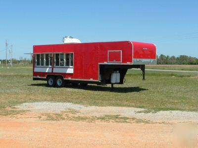 8 x 28 2010 gooseneck mobile kitchen concession trailer