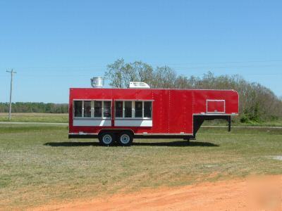 8 x 28 2010 gooseneck mobile kitchen concession trailer