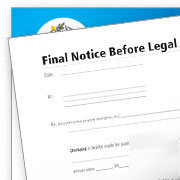 Final notice before legal action blank forms