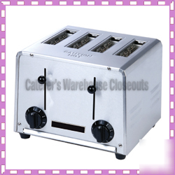 New commercial 4 slice toaster stainless steel 120V, 