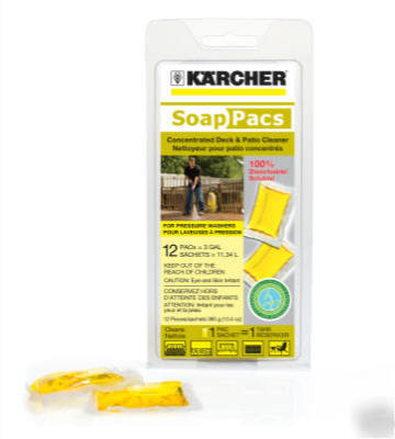 Karcher, 12 pack, deck & patio wash gel pac cleaner