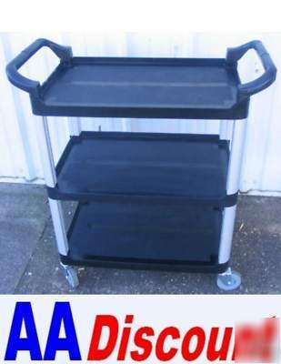 New bus utility cart heavy duty trolley prep black 