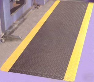 Prosafe 12 ft X3 ft vinyl yellow/black anti-fatigue mat