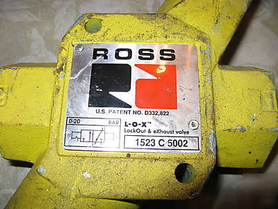 Ross l o x 1523 c 5002 lockout valve.