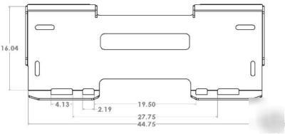 Skid steer loader quick attach mount plate, bobcat 1/4