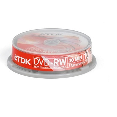 10 tdk 1-2X 8CM mini dvd-rw for camcorder etc.