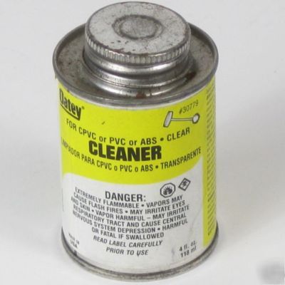 20 cans of oatey 4 oz clear cleaner for abs pvc & cpvc