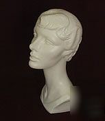 Deco molded hair mannequin head bust display replica