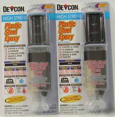 Devcon high strength black plastic steel epoxy 2 pack