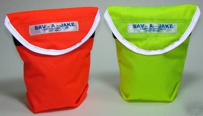 Firefighter 50 ft escape rope bag sav-a-jake hot colors