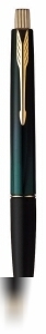 Parker frontier deluxe green black marble ball pen 