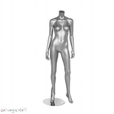 New silver female headless mannequin clothes display 1