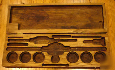 Nice antique greenfield tap and die set with case