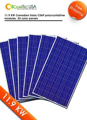 Solar panels - 52 canadian solar CS6P modules 