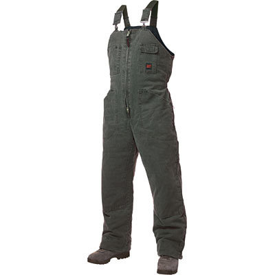 Tough duck washed insulated overall - x-l, moss