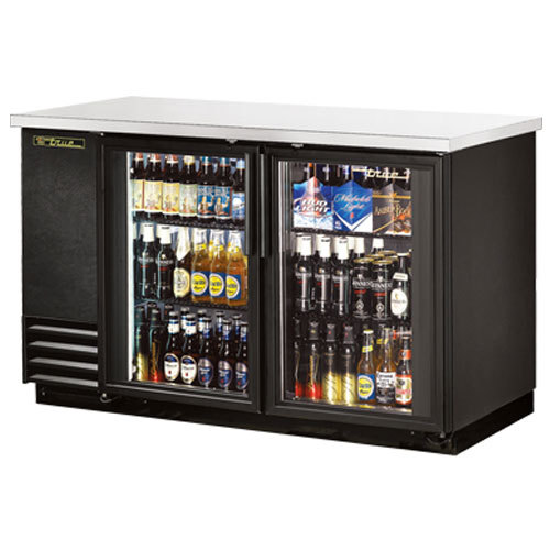 True tbb-2G back bar cooler, 2 swing glass doors , 4 sh