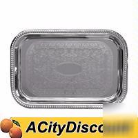 1 dozen chrome plated serving tray, oblong 20