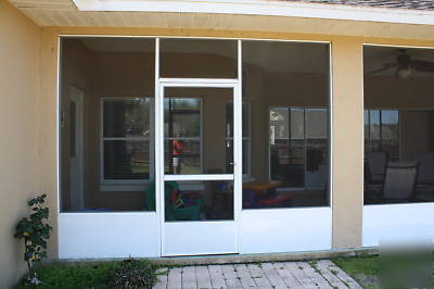 (4) aluminum screen porch patio enclosure panels mint