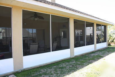 (4) aluminum screen porch patio enclosure panels mint