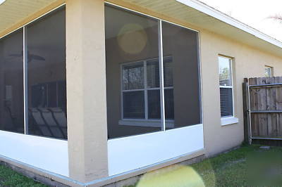 (4) aluminum screen porch patio enclosure panels mint