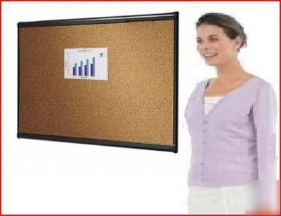 New 36 x 24 cork bulletin board B243G graphite frame 