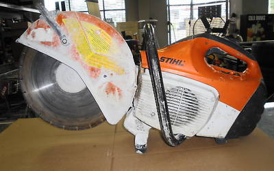 Stihl TS420 concrete gas cut off saw w/diamond blade 