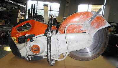 Stihl TS420 concrete gas cut off saw w/diamond blade 