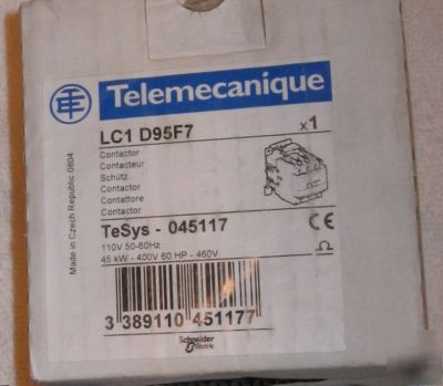 Telemecanique LC1D95 F7 contactor 480V 60HP not used