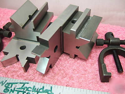 Brown&sharpe v-blocks (2) w/clamps xlnt toolmaker wow 