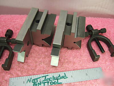 Brown&sharpe v-blocks (2) w/clamps xlnt toolmaker wow 