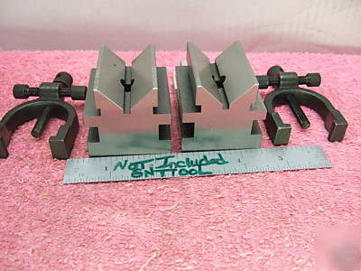 Brown&sharpe v-blocks (2) w/clamps xlnt toolmaker wow 