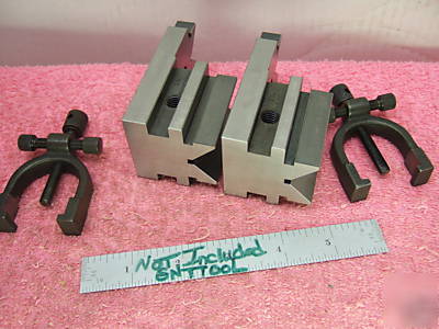 Brown&sharpe v-blocks (2) w/clamps xlnt toolmaker wow 