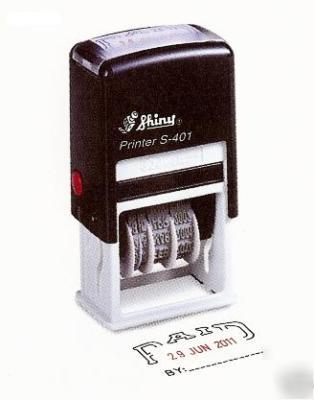 Shiny self ink dater paid & date rubber stamp received