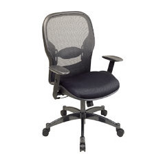 Space managerial midback chair 2714X2534X4614 black