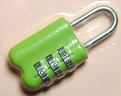 3-dial portable luggage lock combination padlock