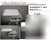 Dental handpiece control w/3 way syringe on mobile cart