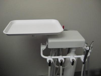 Dental handpiece control w/3 way syringe on mobile cart